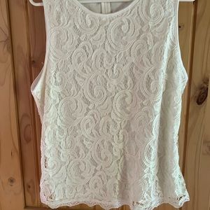White tank lace top